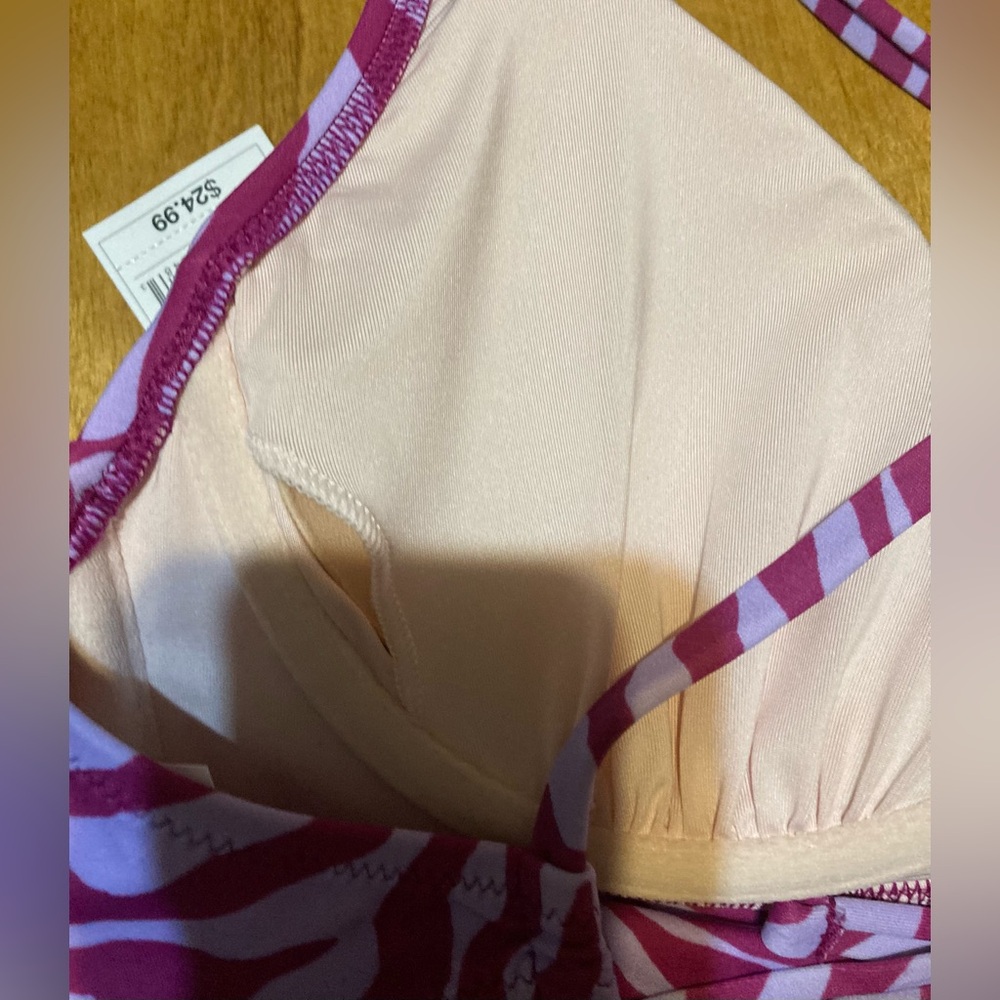 NWT Ladies 34C & Small 4/6 2 Piece Shade & Shore Purple Zebra Bikini Set - Picture 13 of 15